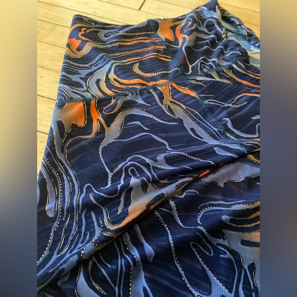 SOLD | Strapless Midi, Sheer Mesh Fire and Water Dress - Picture 5 of 5